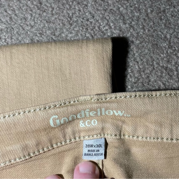 NWT Mens Goodfellow Total Flex Sim Fit Tan Denim Jeans Soft and Stretch 38 X 30 - Picture 7 of 8